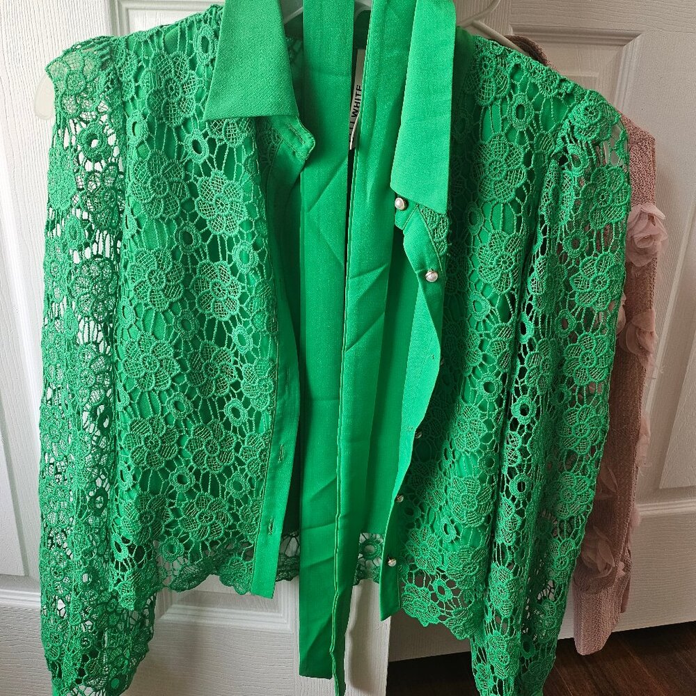 Elli White Blouse- NWOT